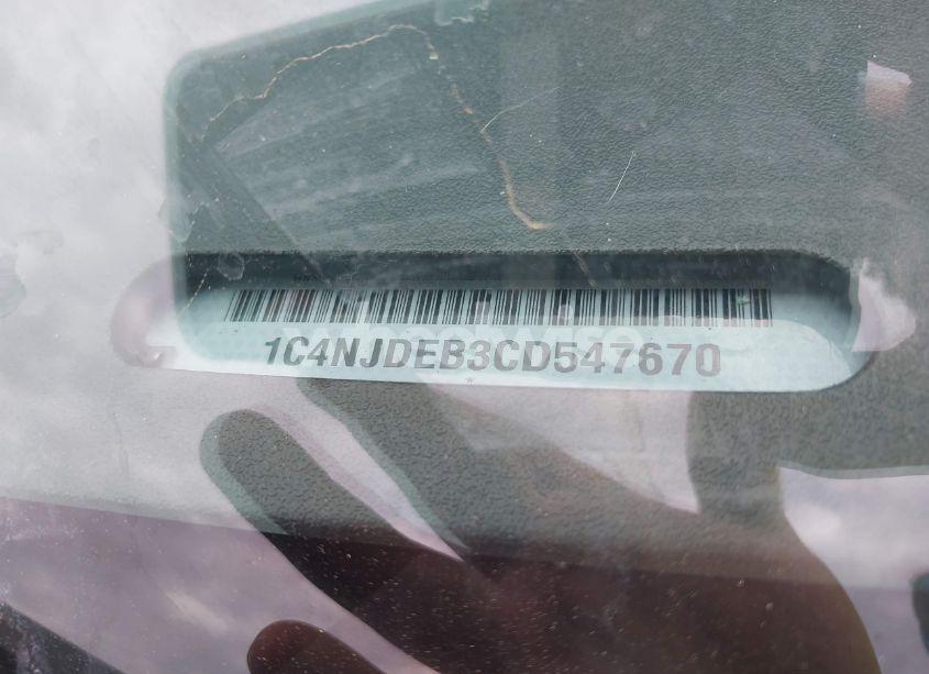 Photo 9 of 2012 Jeep Compass LATITUDE (VIN 1C4NJDEB3CD547670)