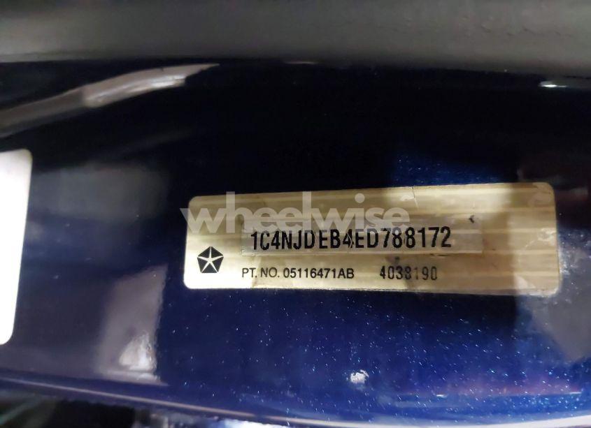 Photo 9 of 2014 Jeep Compass LATITUDE (VIN 1C4NJDEB4ED788172)