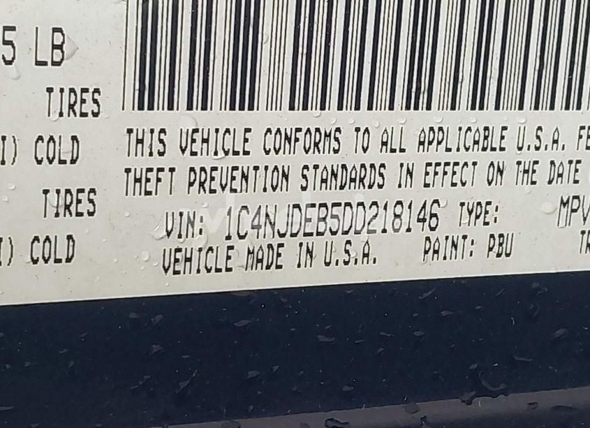 Photo 9 of 2013 Jeep Compass LATITUDE (VIN 1C4NJDEB5DD218146)