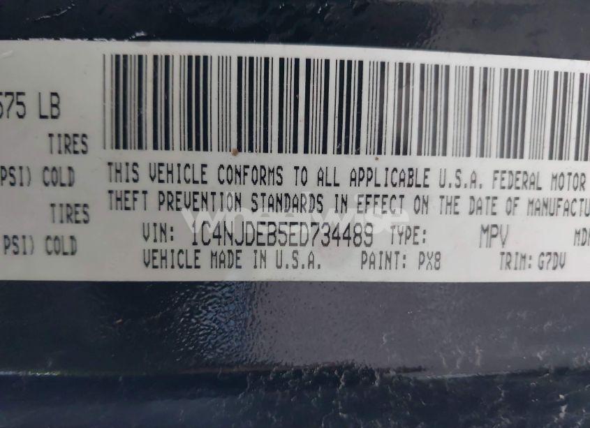 Photo 9 of 2014 Jeep Compass LATITUDE (VIN 1C4NJDEB5ED734489)