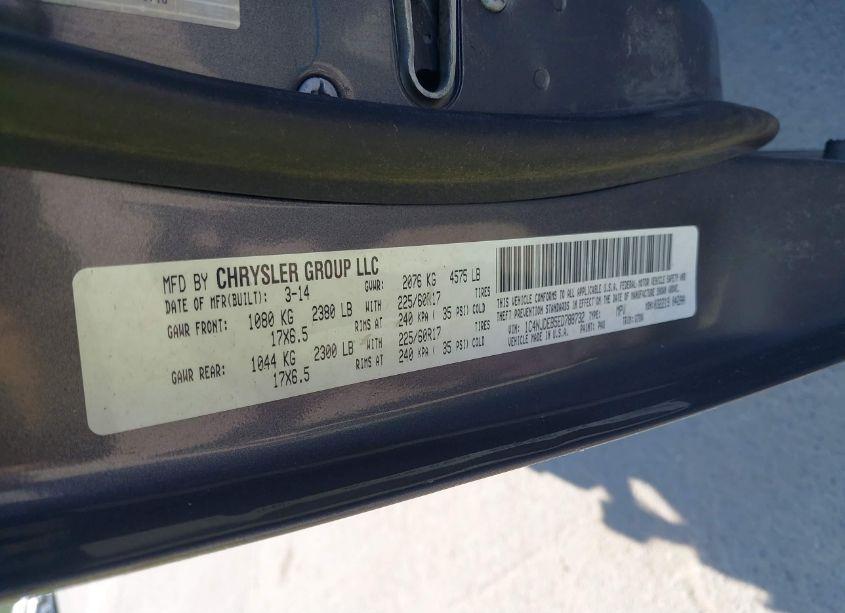 Photo 9 of 2014 Jeep Compass LATITUDE (VIN 1C4NJDEB5ED788732)