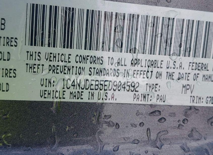 Photo 9 of 2014 Jeep Compass LATITUDE (VIN 1C4NJDEB5ED904592)