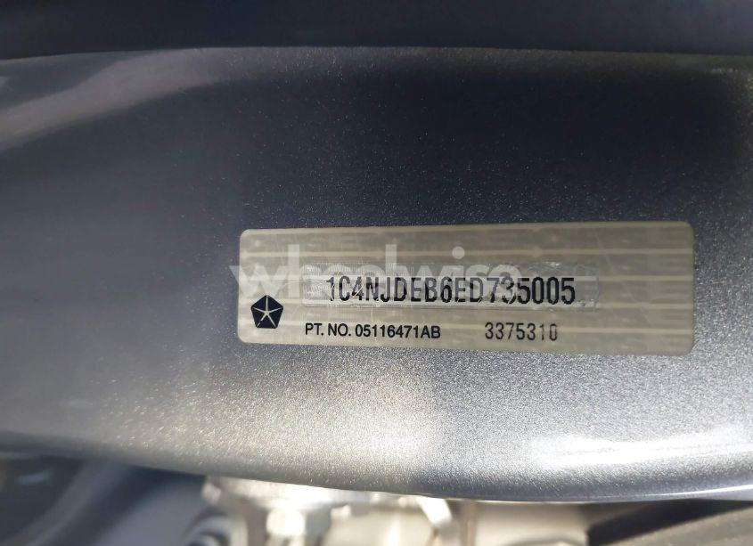 Photo 9 of 2014 Jeep Compass LATITUDE (VIN 1C4NJDEB6ED735005)