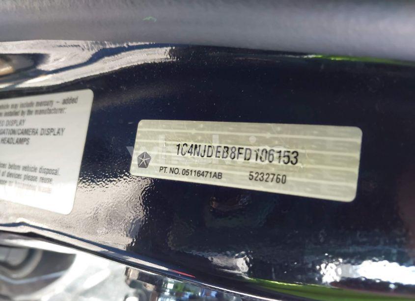 Photo 9 of 2015 Jeep Compass LATITUDE (VIN 1C4NJDEB8FD106153)