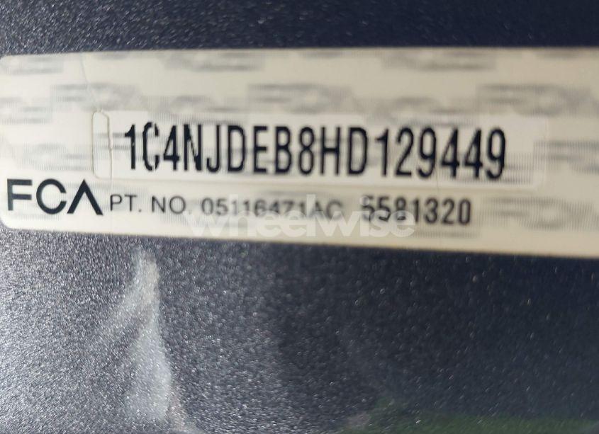 Photo 9 of 2017 Jeep Compass HIGH ALTITUDE 4X4 (VIN 1C4NJDEB8HD129449)