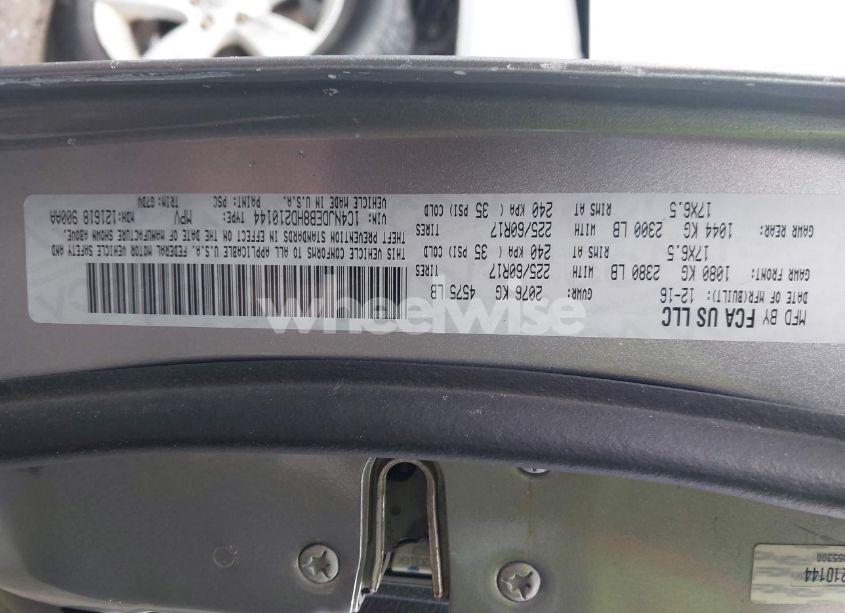 Photo 9 of 2017 Jeep Compass LATITUDE 4X4 (VIN 1C4NJDEB8HD210144)