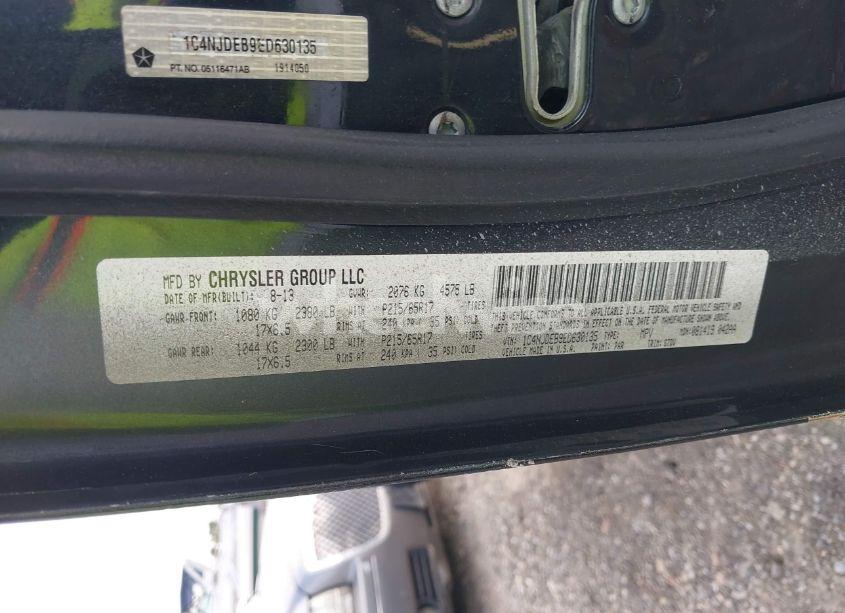 Photo 9 of 2014 Jeep Compass LATITUDE (VIN 1C4NJDEB9ED630135)