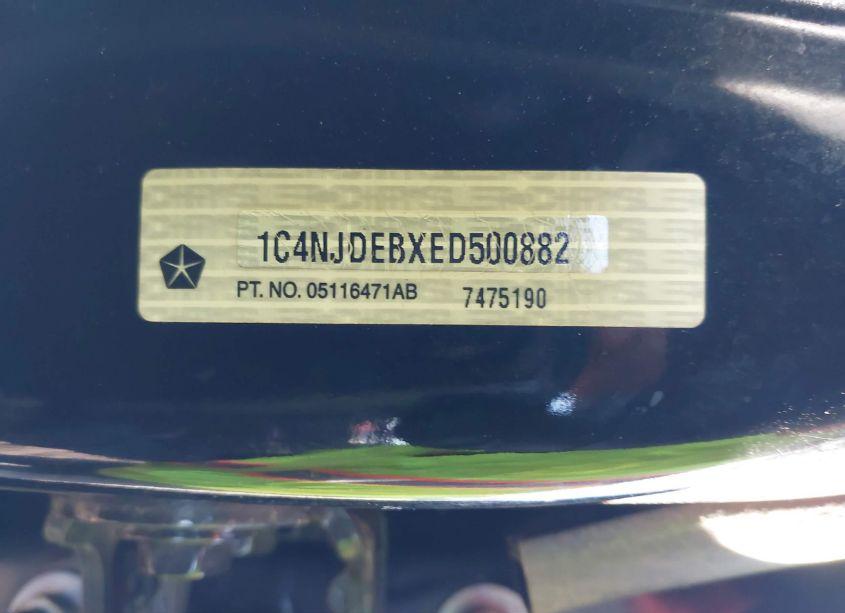 Photo 9 of 2014 Jeep Compass LATITUDE (VIN 1C4NJDEBXED500882)