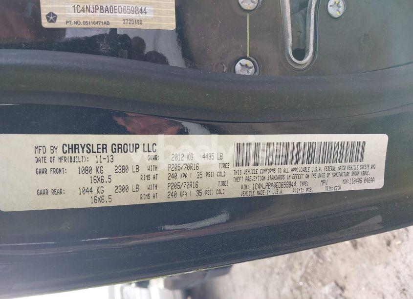 Photo 9 of 2014 Jeep Patriot SPORT (VIN 1C4NJPBA0ED659844)