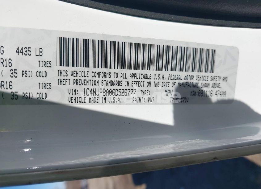 Photo 9 of 2016 Jeep Patriot SPORT (VIN 1C4NJPBA0GD526777)