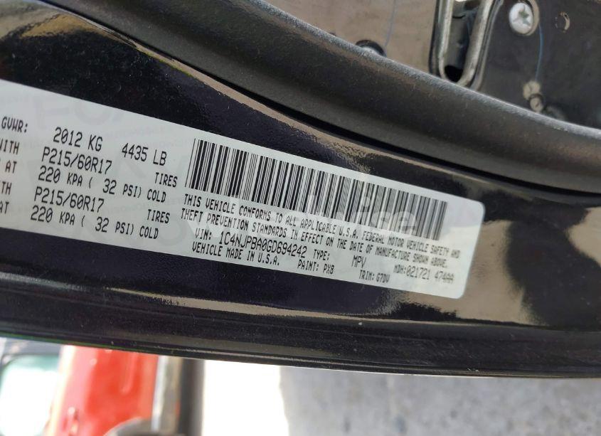 Photo 9 of 2016 Jeep Patriot SPORT SE (VIN 1C4NJPBA0GD694242)