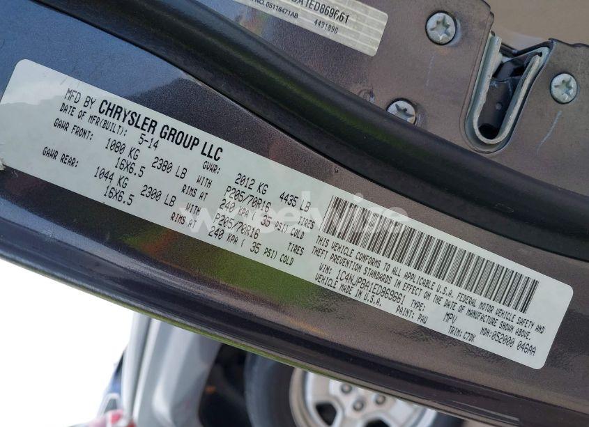 Photo 9 of 2014 Jeep Patriot SPORT (VIN 1C4NJPBA1ED869661)