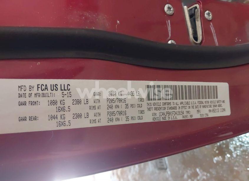 Photo 9 of 2015 Jeep Patriot SPORT (VIN 1C4NJPBA1FD419154)