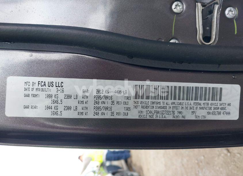 Photo 9 of 2016 Jeep Patriot SPORT (VIN 1C4NJPBA1GD722176)