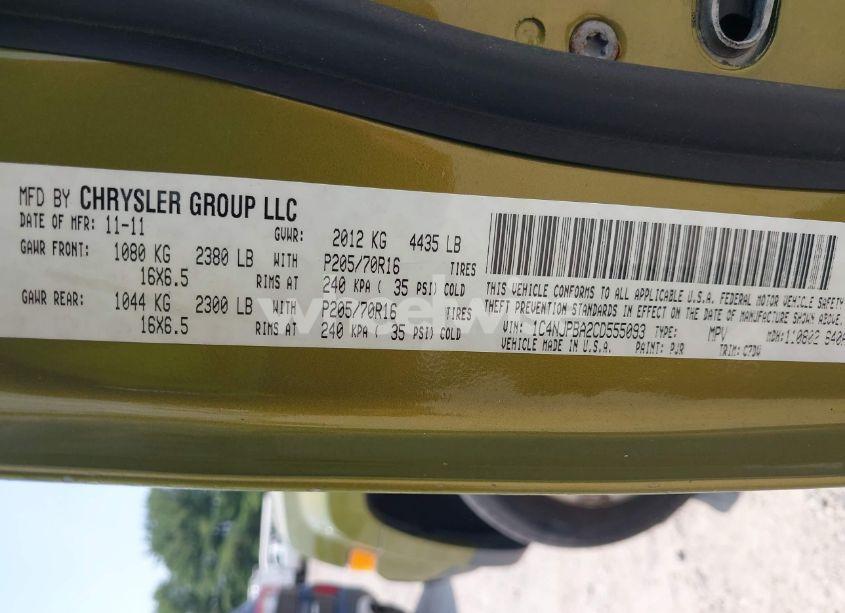 Photo 9 of 2012 Jeep Patriot SPORT (VIN 1C4NJPBA2CD555093)