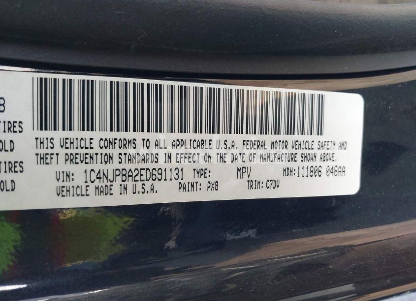 Photo 9 of 2014 Jeep Patriot ALTITUDE (VIN 1C4NJPBA2ED691131)