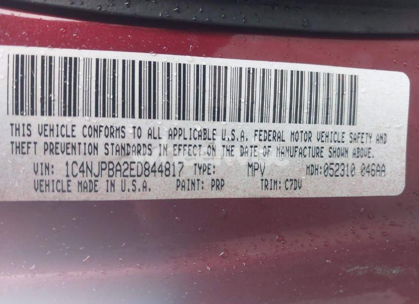 Photo 9 of 2014 Jeep Patriot SPORT (VIN 1C4NJPBA2ED844817)