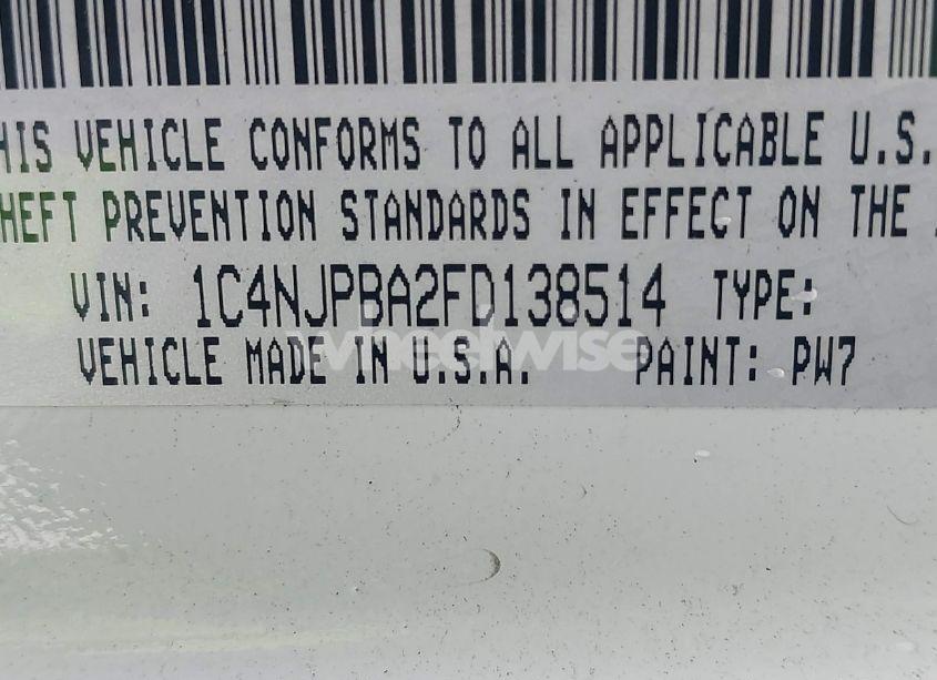 Photo 9 of 2015 Jeep Patriot SPORT (VIN 1C4NJPBA2FD138514)