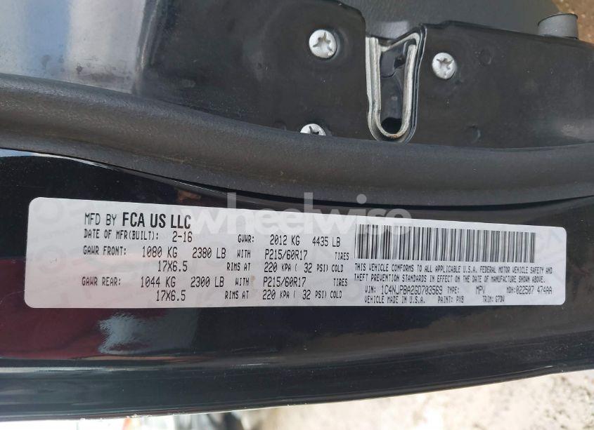 Photo 9 of 2016 Jeep Patriot SPORT SE (VIN 1C4NJPBA2GD703569)