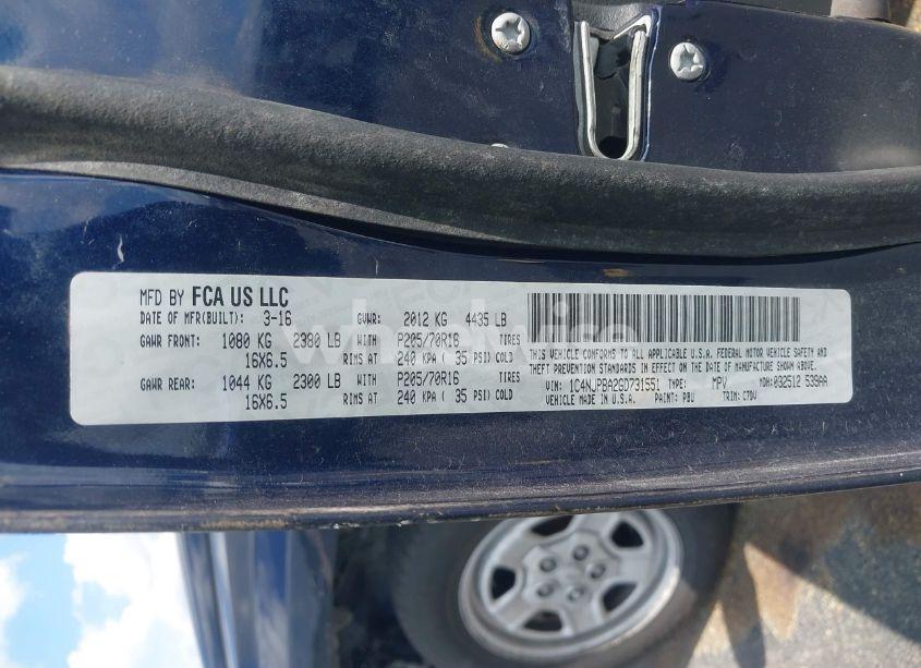 Photo 9 of 2016 Jeep Patriot SPORT (VIN 1C4NJPBA2GD731551)