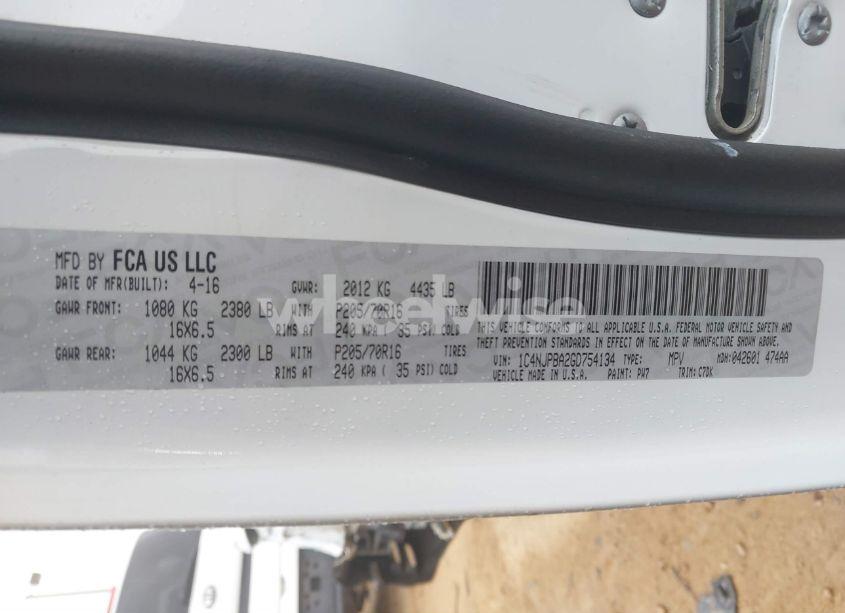 Photo 9 of 2016 Jeep Patriot SPORT (VIN 1C4NJPBA2GD754134)