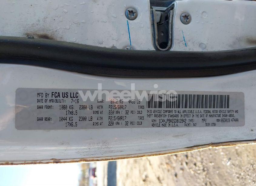 Photo 9 of 2016 Jeep Patriot SPORT SE (VIN 1C4NJPBA2GD812842)