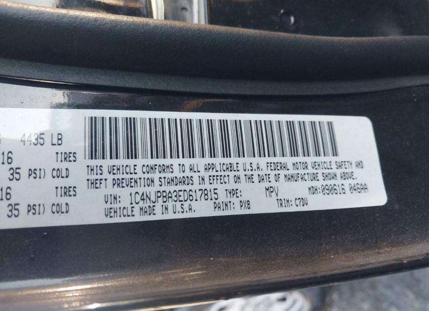 Photo 9 of 2014 Jeep Patriot SPORT (VIN 1C4NJPBA3ED617815)