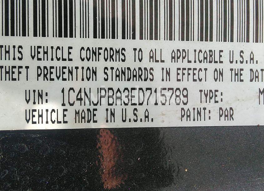 Photo 9 of 2014 Jeep Patriot SPORT (VIN 1C4NJPBA3ED715789)