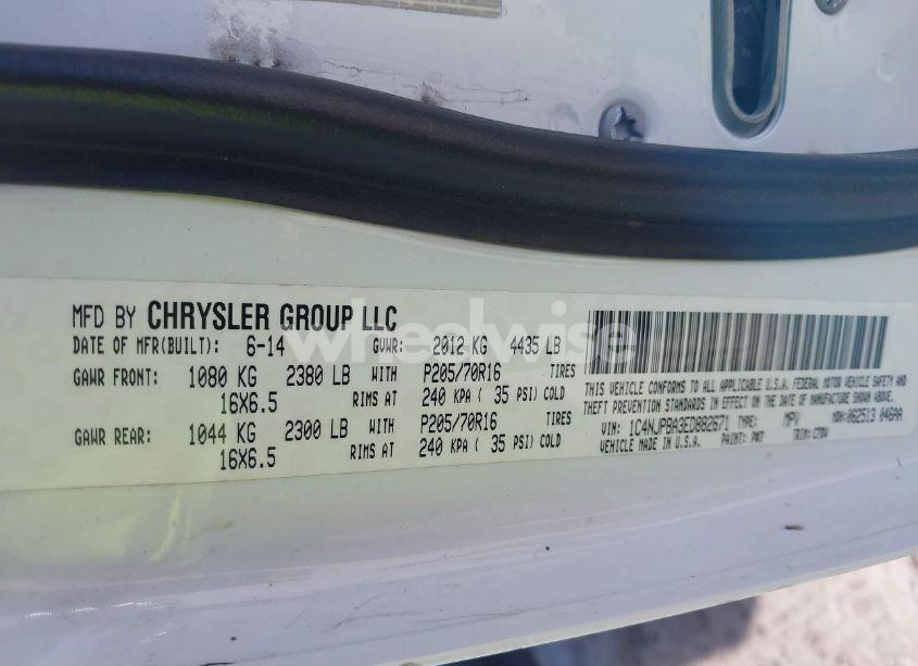 Photo 9 of 2014 Jeep Patriot SPORT (VIN 1C4NJPBA3ED882671)