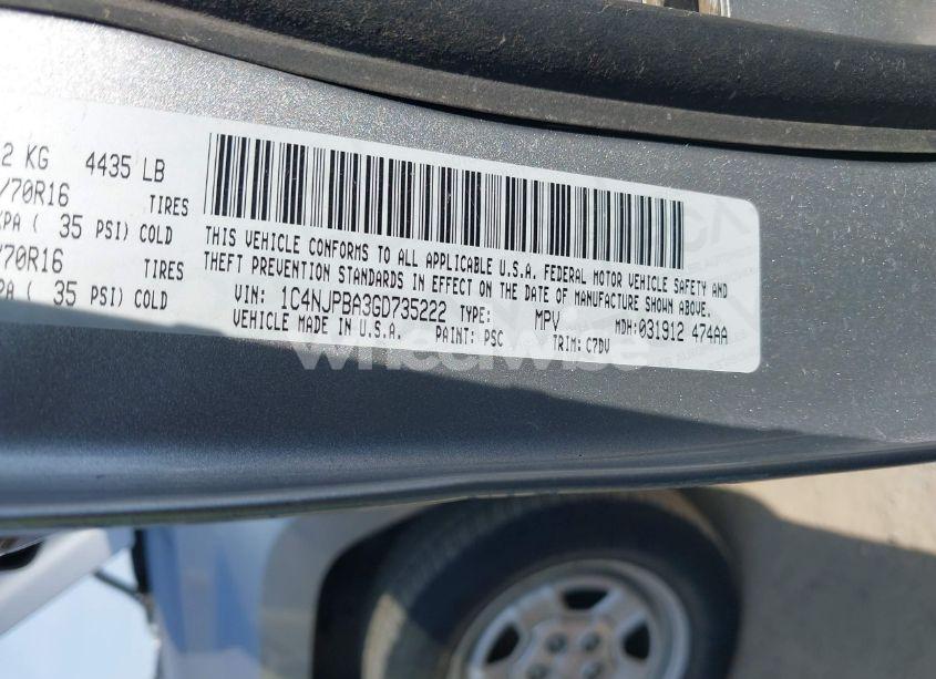 Photo 9 of 2016 Jeep Patriot SPORT (VIN 1C4NJPBA3GD735222)