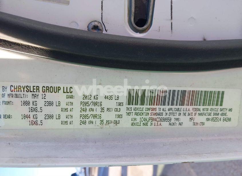 Photo 9 of 2012 Jeep Patriot SPORT (VIN 1C4NJPBA4CD690950)