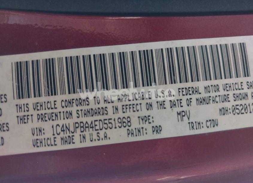 Photo 9 of 2014 Jeep Patriot SPORT (VIN 1C4NJPBA4ED551968)