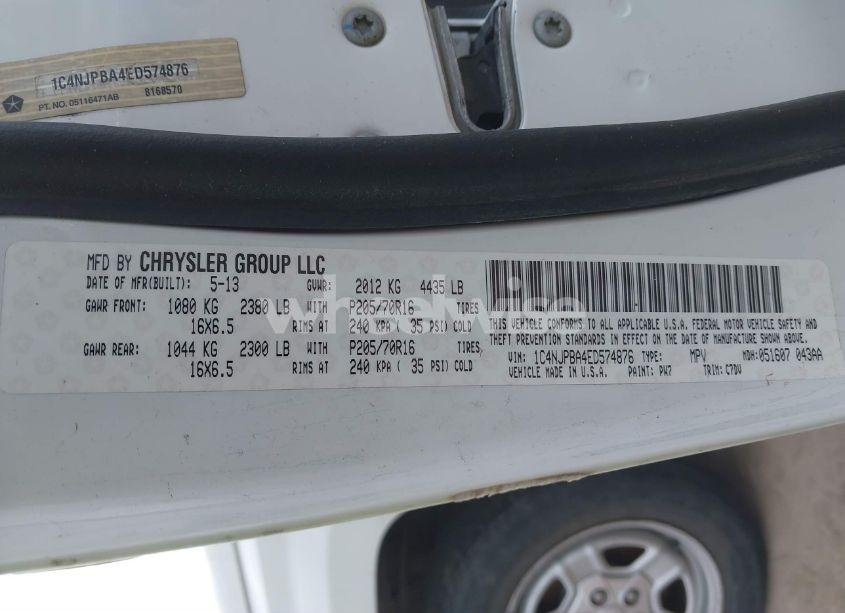 Photo 9 of 2014 Jeep Patriot SPORT (VIN 1C4NJPBA4ED574876)