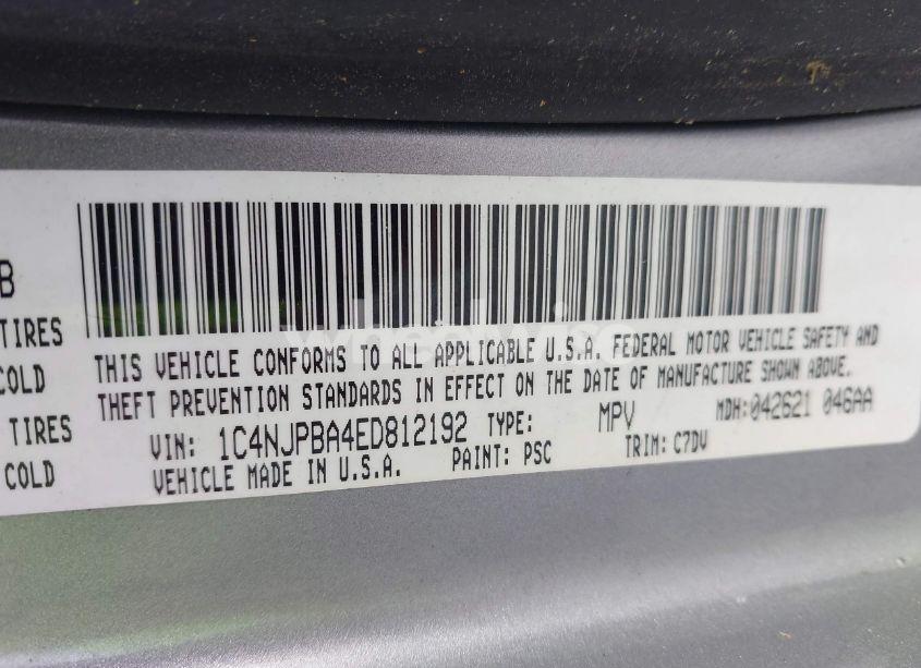 Photo 9 of 2014 Jeep Patriot SPORT (VIN 1C4NJPBA4ED812192)