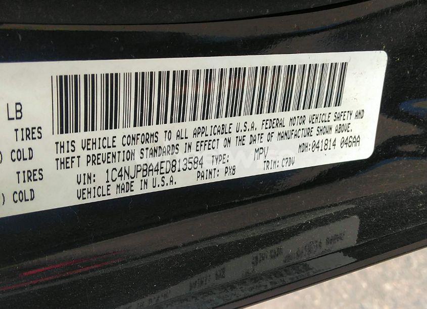 Photo 9 of 2014 Jeep Patriot ALTITUDE (VIN 1C4NJPBA4ED813584)