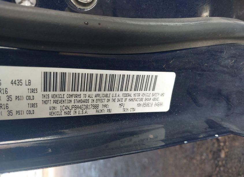 Photo 9 of 2014 Jeep Patriot SPORT (VIN 1C4NJPBA4ED817988)