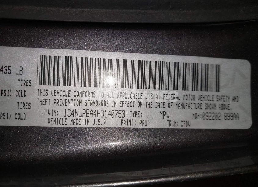 Photo 9 of 2017 Jeep Patriot SPORT FWD (VIN 1C4NJPBA4HD140753)