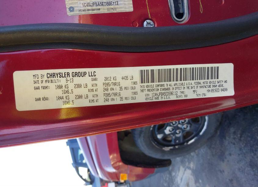 Photo 9 of 2014 Jeep Patriot SPORT (VIN 1C4NJPBA5ED596112)