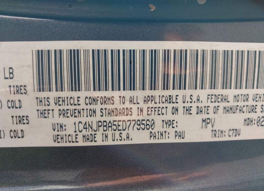 Photo 9 of 2014 Jeep Patriot SPORT (VIN 1C4NJPBA5ED779560)