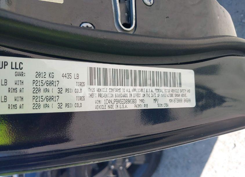 Photo 9 of 2014 Jeep Patriot ALTITUDE (VIN 1C4NJPBA5ED890383)