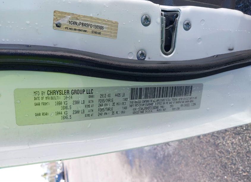 Photo 9 of 2015 Jeep Patriot SPORT (VIN 1C4NJPBA5FD156506)