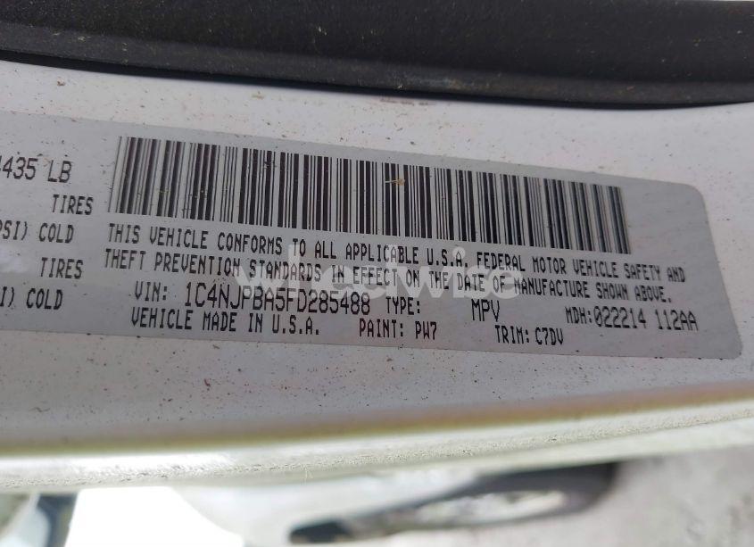 Photo 9 of 2015 Jeep Patriot SPORT (VIN 1C4NJPBA5FD285488)