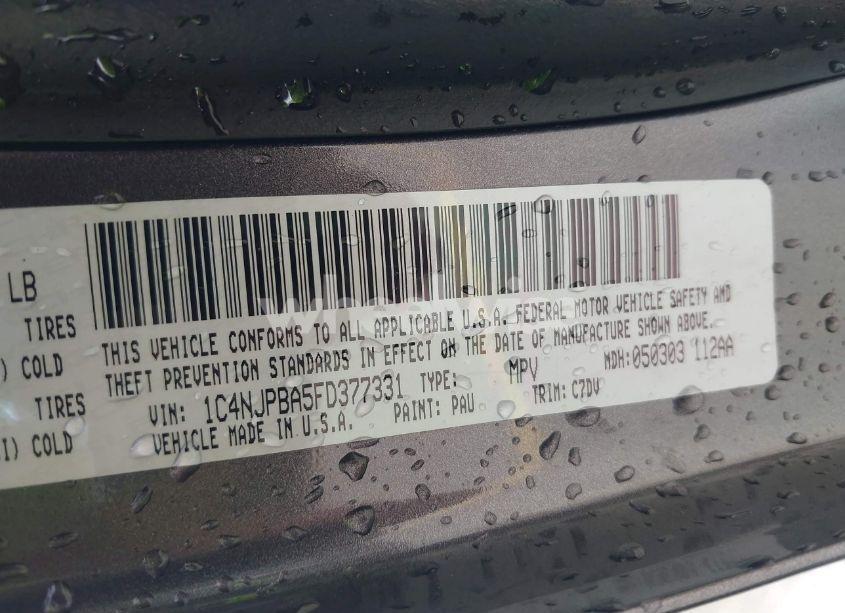 Photo 9 of 2015 Jeep Patriot ALTITUDE EDITION (VIN 1C4NJPBA5FD377331)