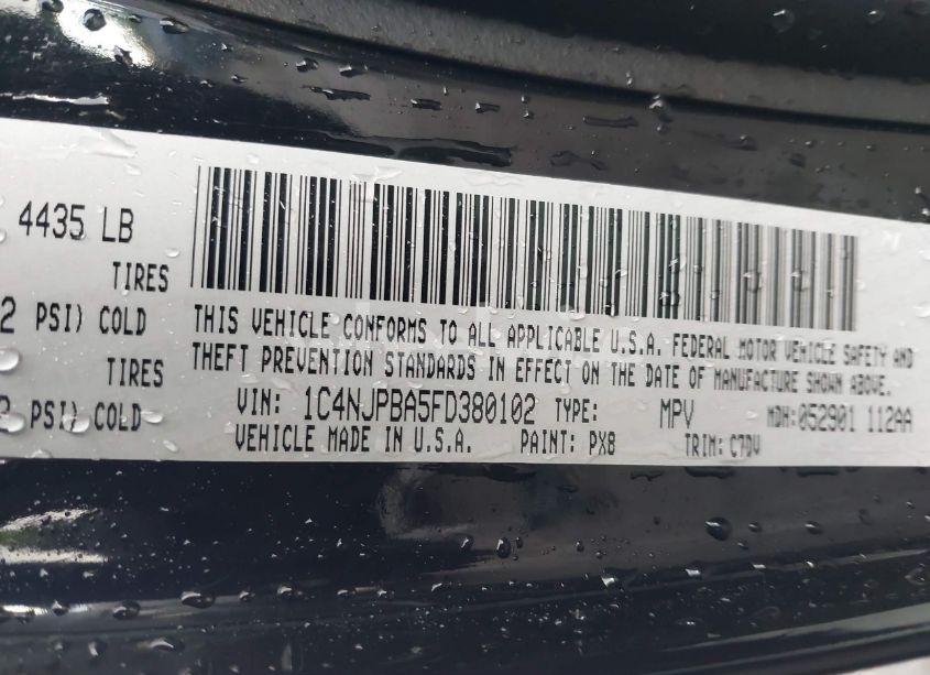 Photo 9 of 2015 Jeep Patriot ALTITUDE EDITION (VIN 1C4NJPBA5FD380102)