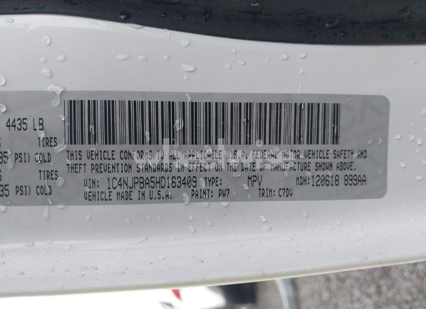 Photo 9 of 2017 Jeep Patriot SPORT FWD (VIN 1C4NJPBA5HD163409)