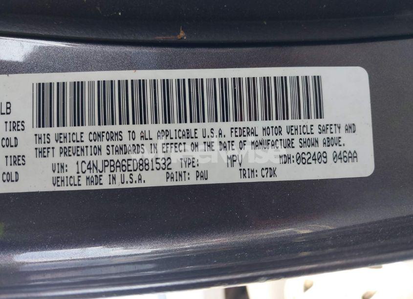 Photo 9 of 2014 Jeep Patriot SPORT (VIN 1C4NJPBA6ED881532)