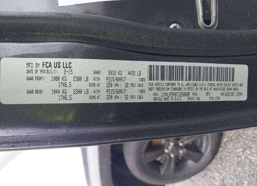 Photo 9 of 2015 Jeep Patriot ALTITUDE EDITION (VIN 1C4NJPBA6FD250698)