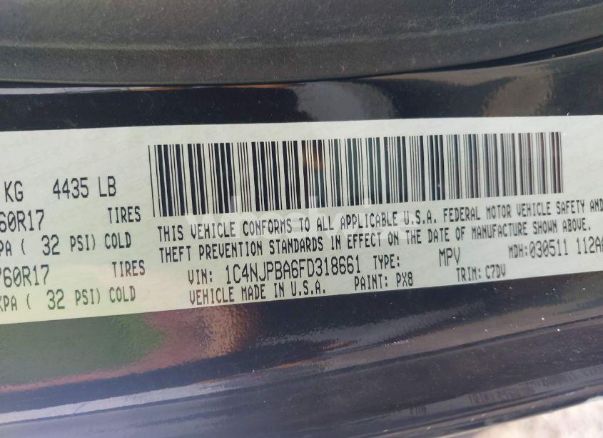 Photo 9 of 2015 Jeep Patriot ALTITUDE EDITION (VIN 1C4NJPBA6FD318661)