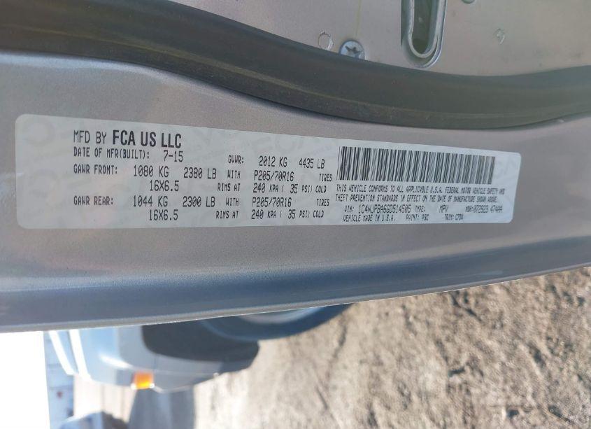 Photo 9 of 2016 Jeep Patriot SPORT (VIN 1C4NJPBA6GD514505)