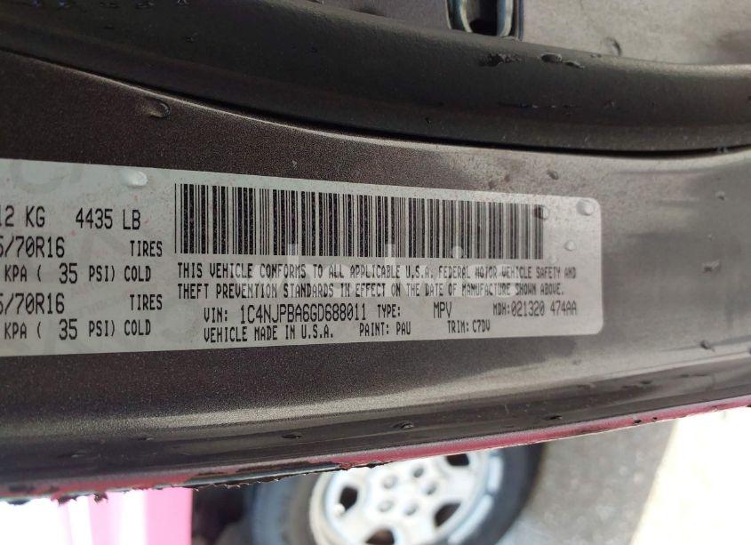 Photo 9 of 2016 Jeep Patriot SPORT (VIN 1C4NJPBA6GD688011)